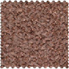 Gravity Alu 3D Hexagon Copper 30,1X30,7 -  mozaika lesk, metalická barva
