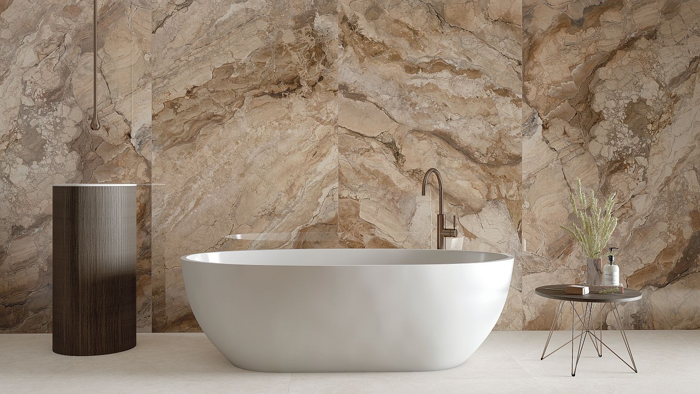 Ankara - Velkoformátová dlažba a obklad imitace mramoru v lesklém povrchu s možností rozměru až 120x260 cm, luxusní dlažba a obklad  do koupelny imitace mramoru